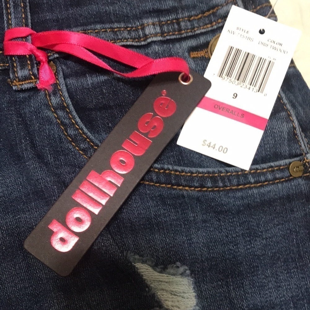 NWT Dollhouse Shortalls Denim Jean Shorts Sz 8 - Picture 5 of 14